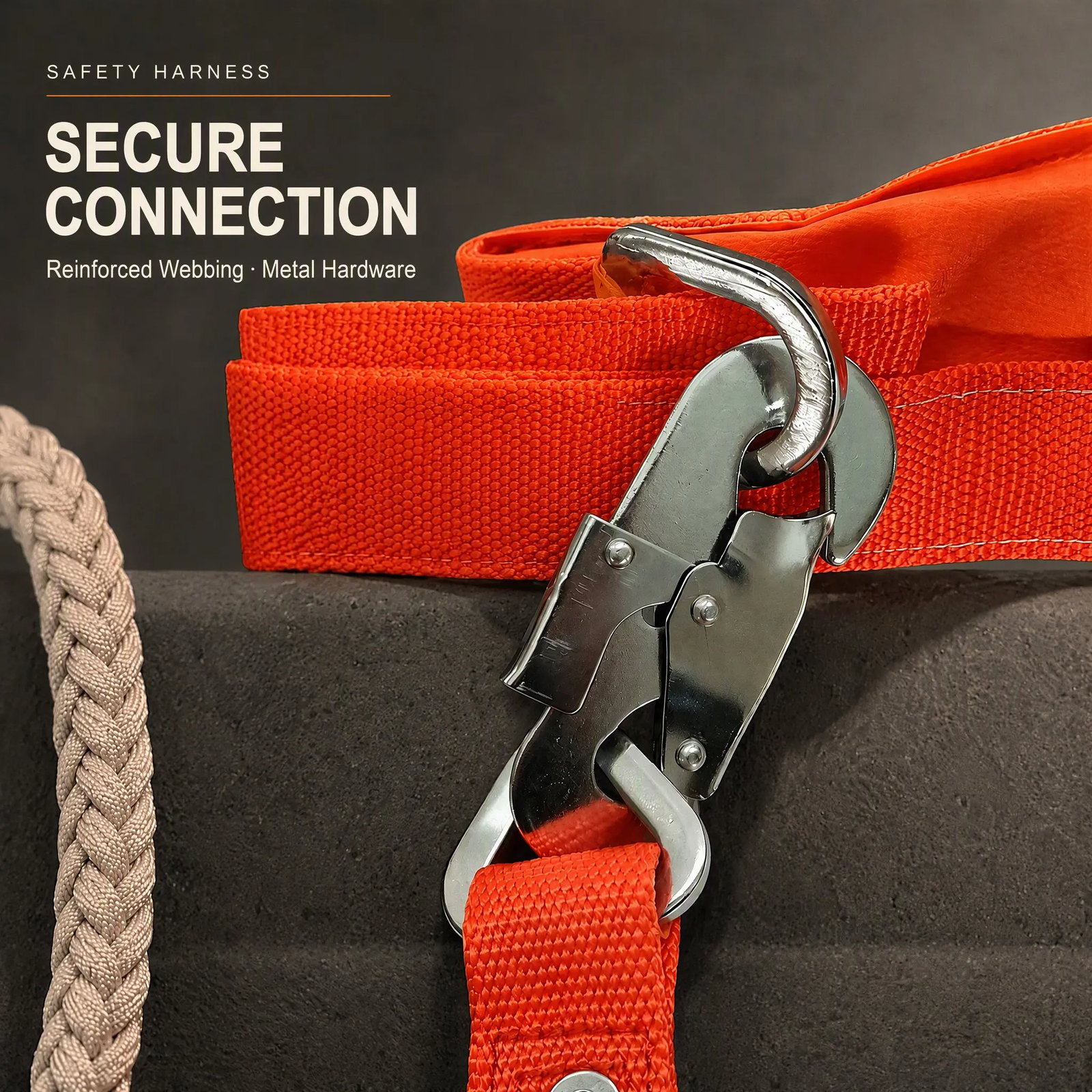 Electric Power Safety Belt Harness with Double Rope Lanyard detail 2