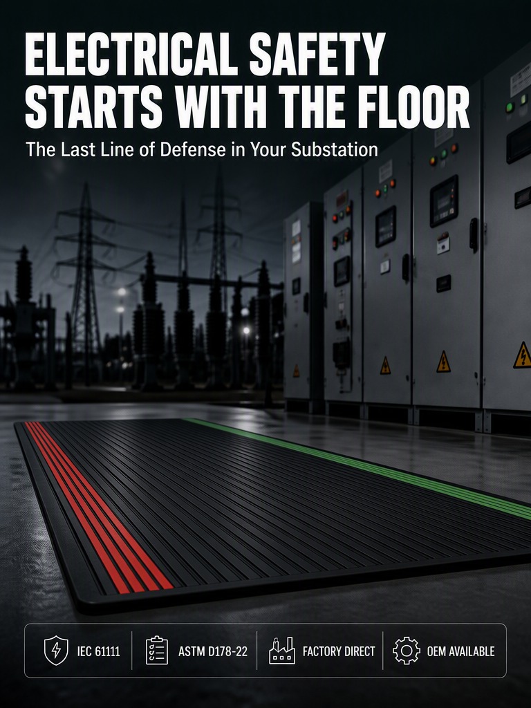 Insulating Rubber Sheet (Black / Red / Green Striped) detail 3