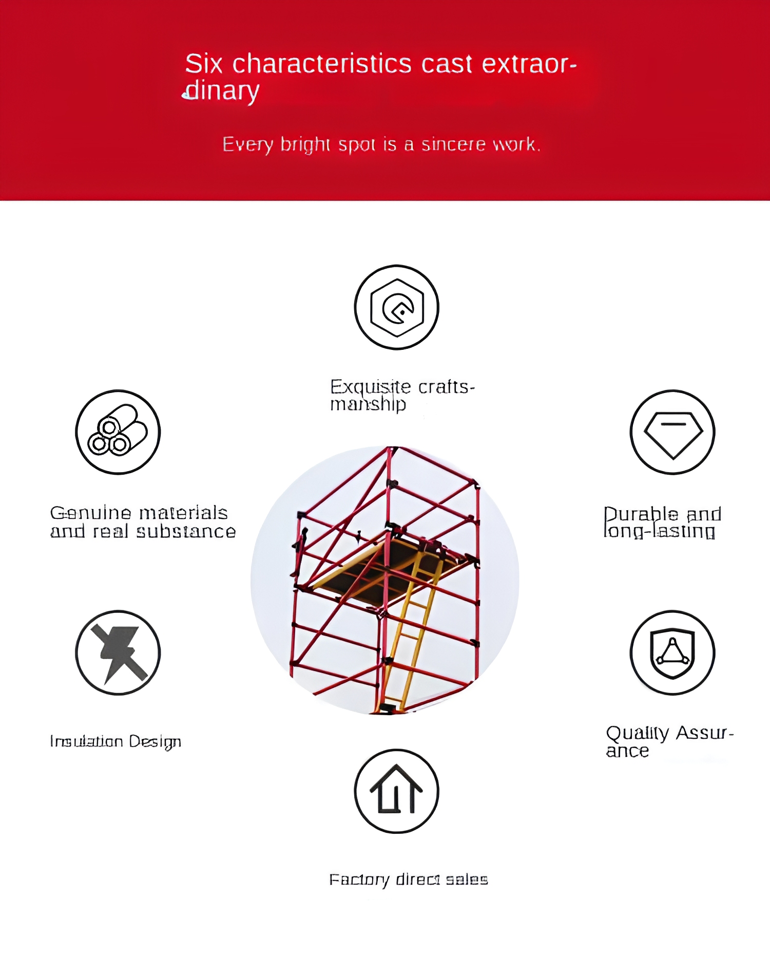 Mobile Walk-over Line Insulated Scaffolding Platform detail 6