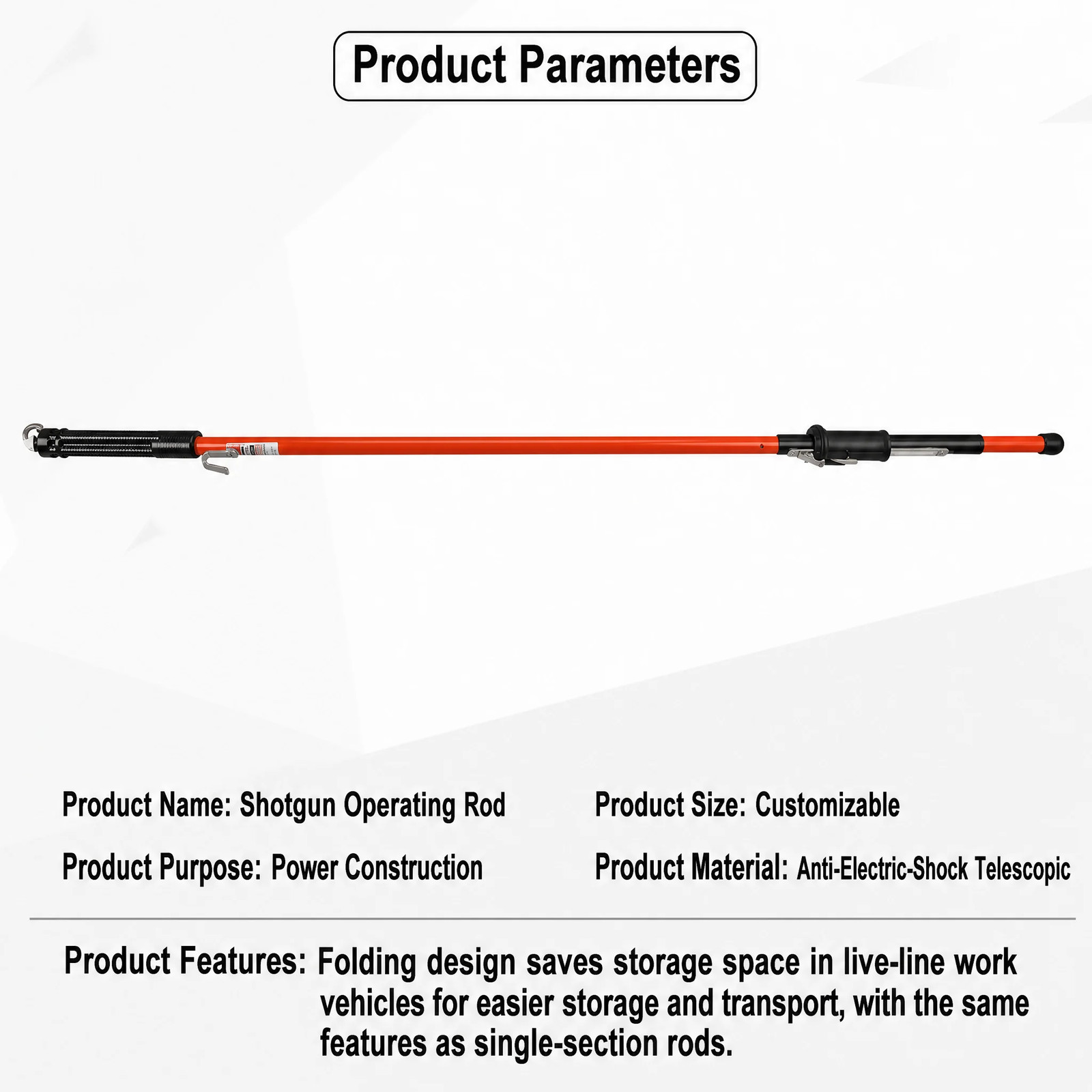 Telescopic & Shotgun Type Insulated Operating Rod with Fuse Puller (IEC 60832) detail 6