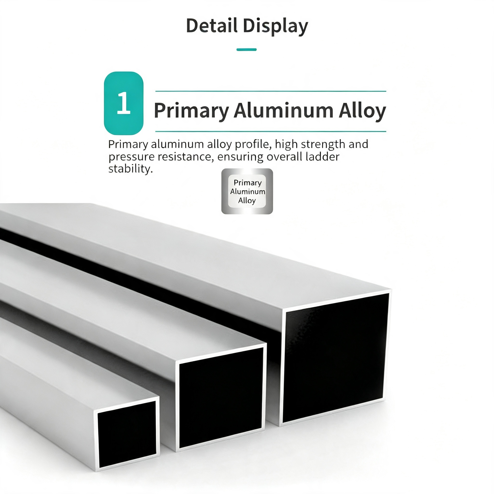 Industrial Foldable Aluminum Extension Ladder detail 2