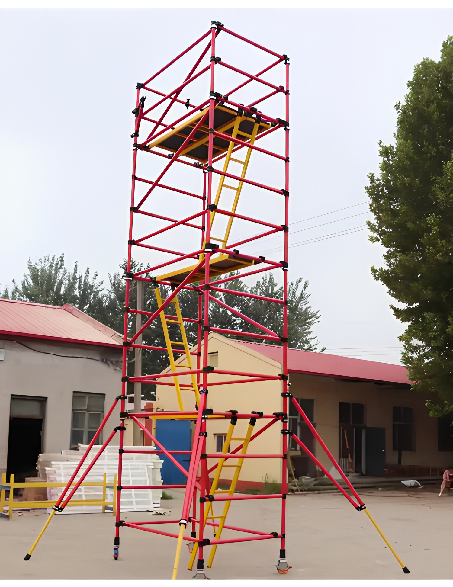 Mobile Walk-over Line Insulated Scaffolding Platform detail 4