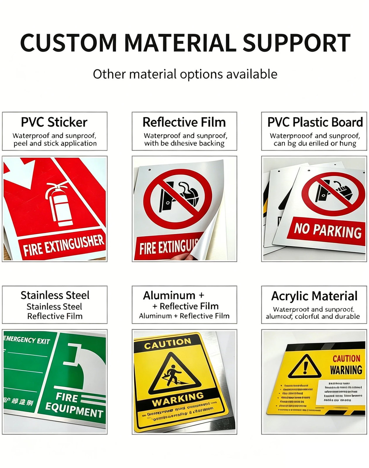 Custom Substation Warning Signs — 0.8-3.0 mm Thickness & Stainless Steel Options detail 8
