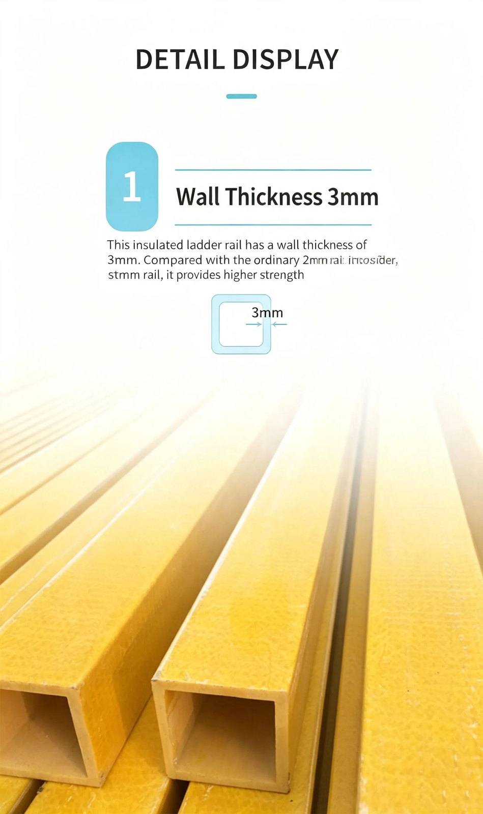 3 m FRP Insulated Folding Step Ladder (A-Frame) detail 2