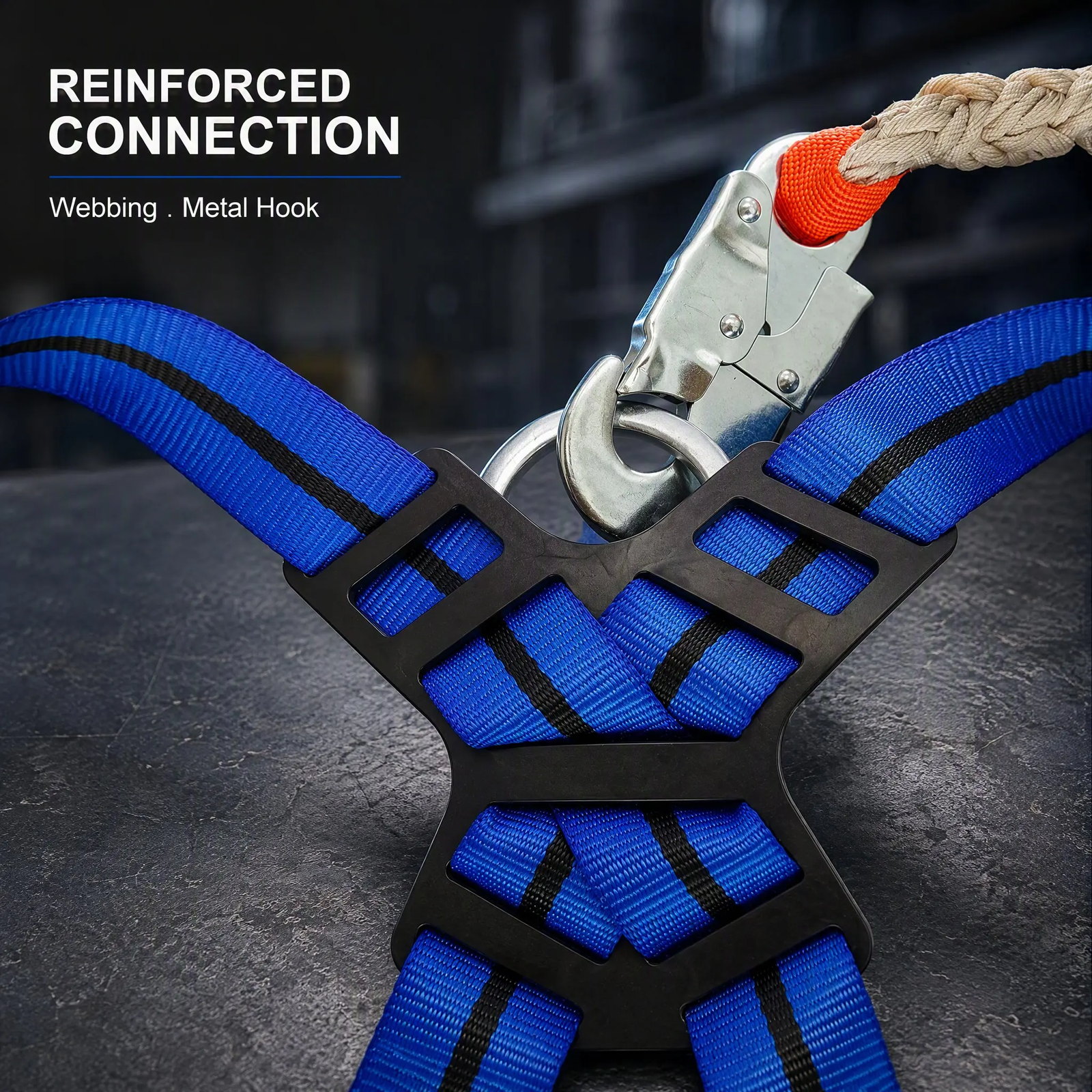 Full Body Electrician Safety Harness with Waist Belt detail 2