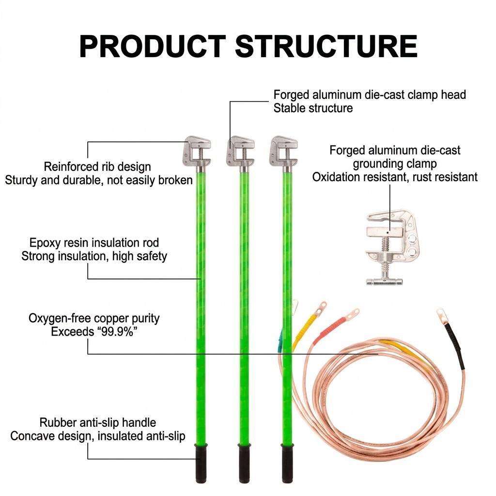 110 kV / 220 kV 3-Phase Portable Grounding Device detail 6