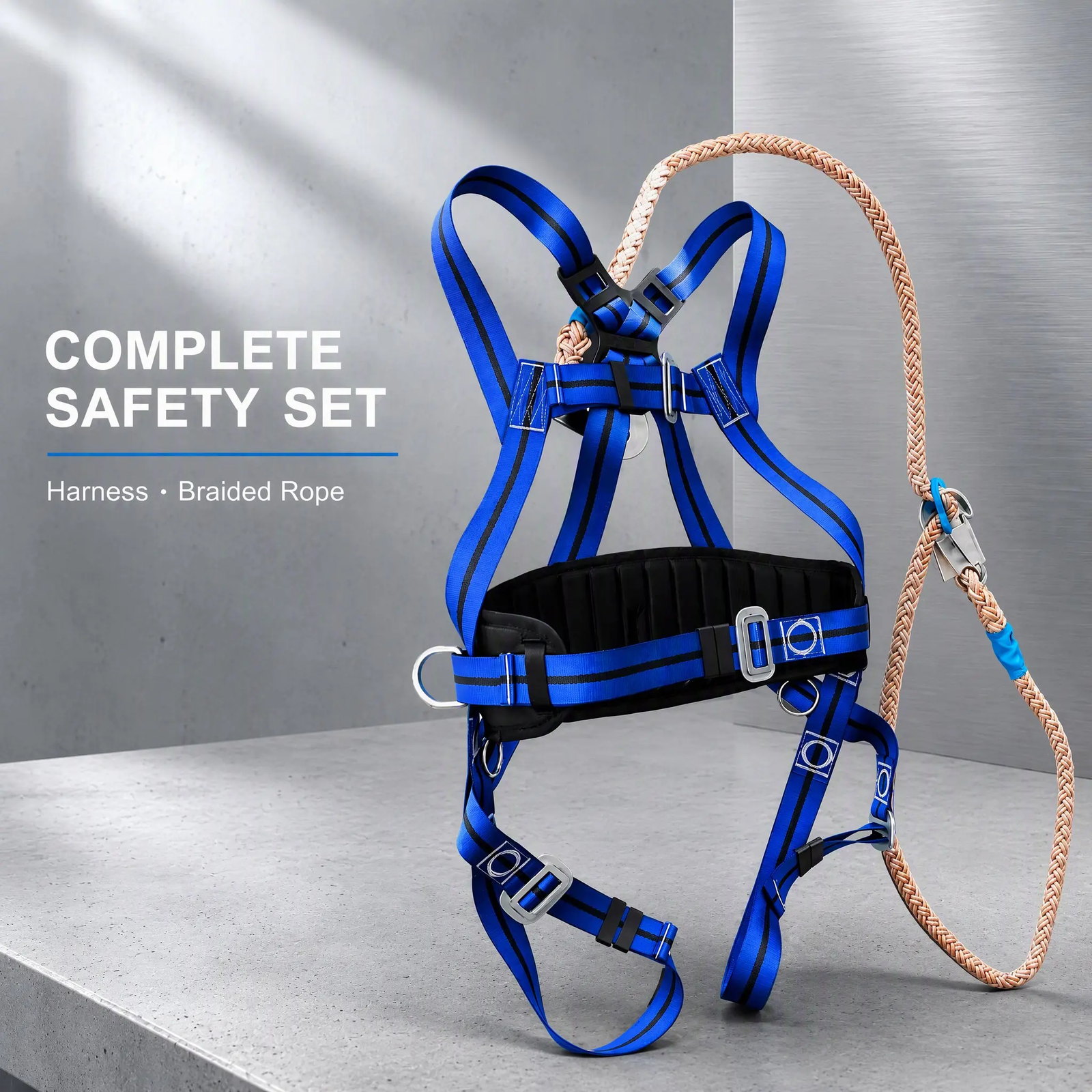 Full Body Electrician Safety Harness with Waist Belt detail 1
