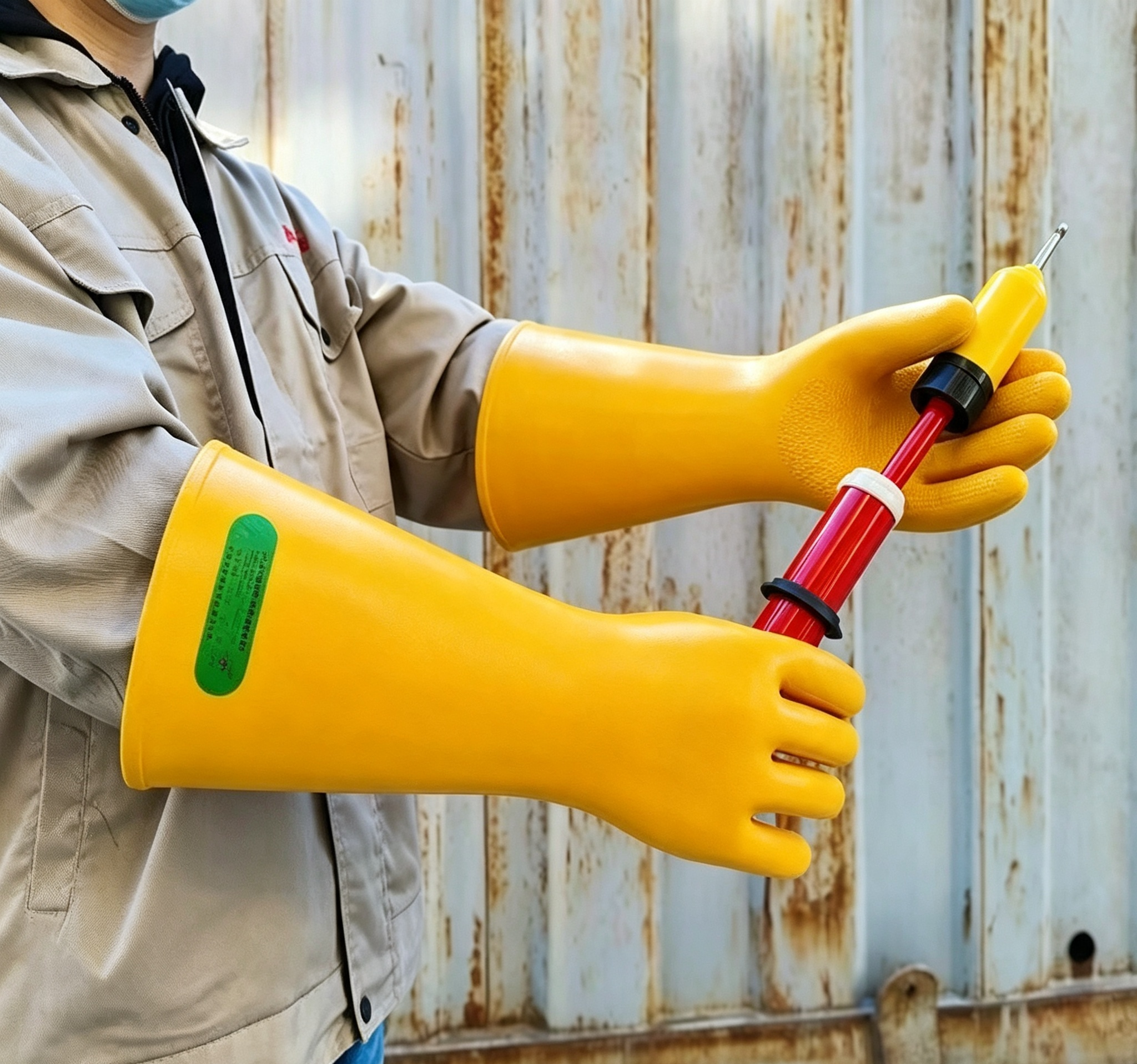 35kV Insulating Rubber Gloves for Live-Line Work detail 3