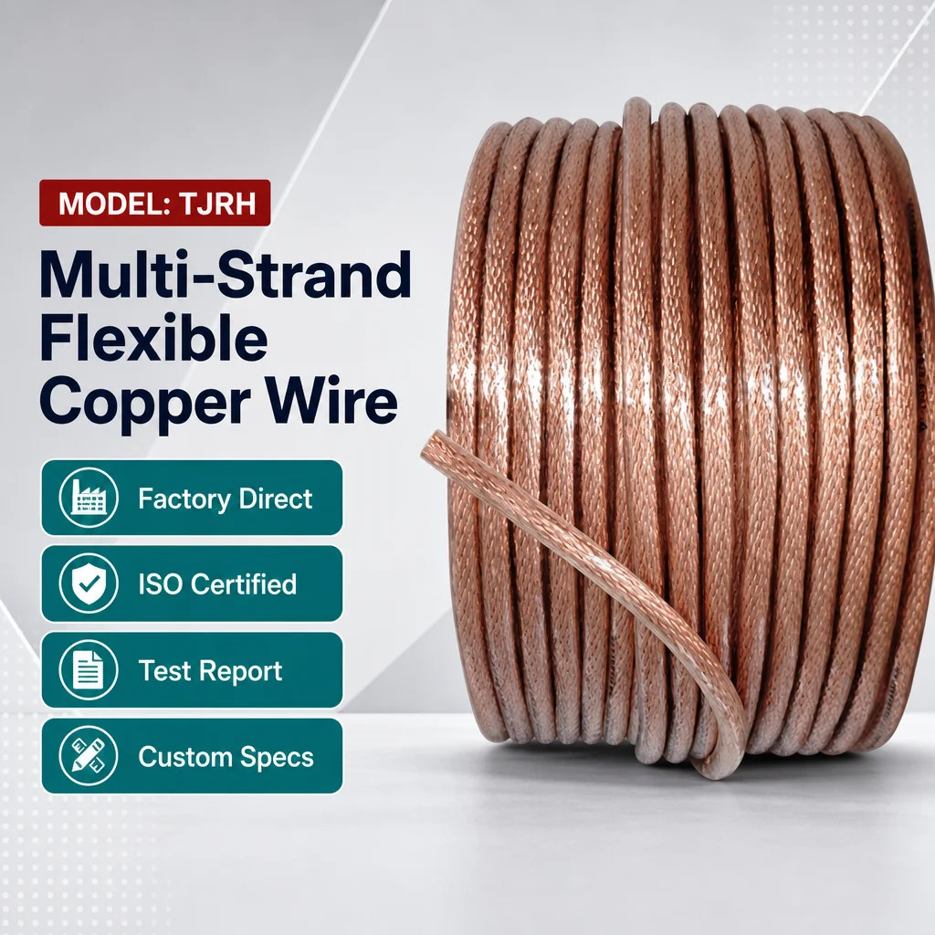 Transparent PVC Sheath Soft Copper Grounding Wire 2.5-10 mm²