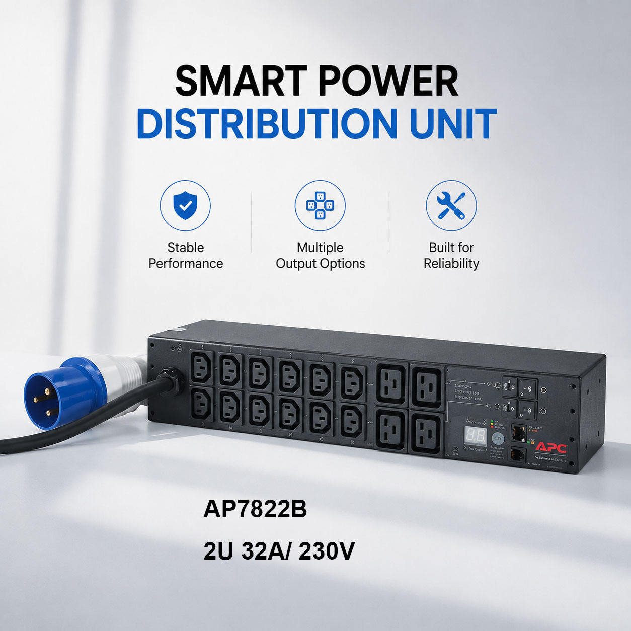 AP7922B Rack PDU (Switched, 2U, 32A, 230V, 16×C13)